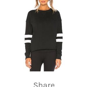 Black and white varsity sweatshirt